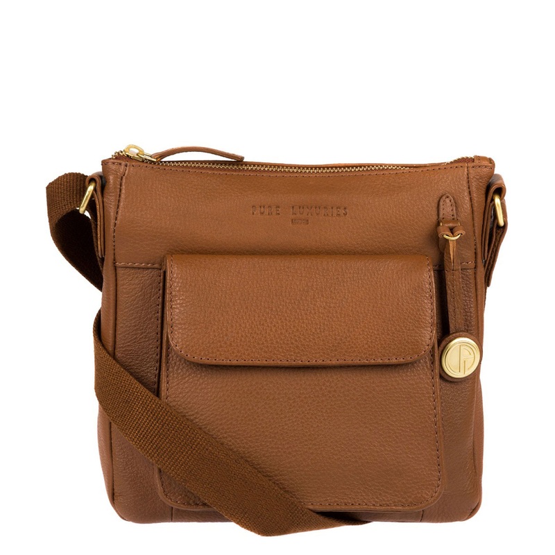 'Fleet' Tan & Gold-Coloured Detail Bag