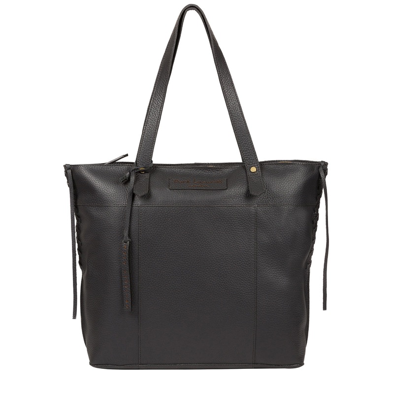 'Hampstead' Slate Leather Tote Bag