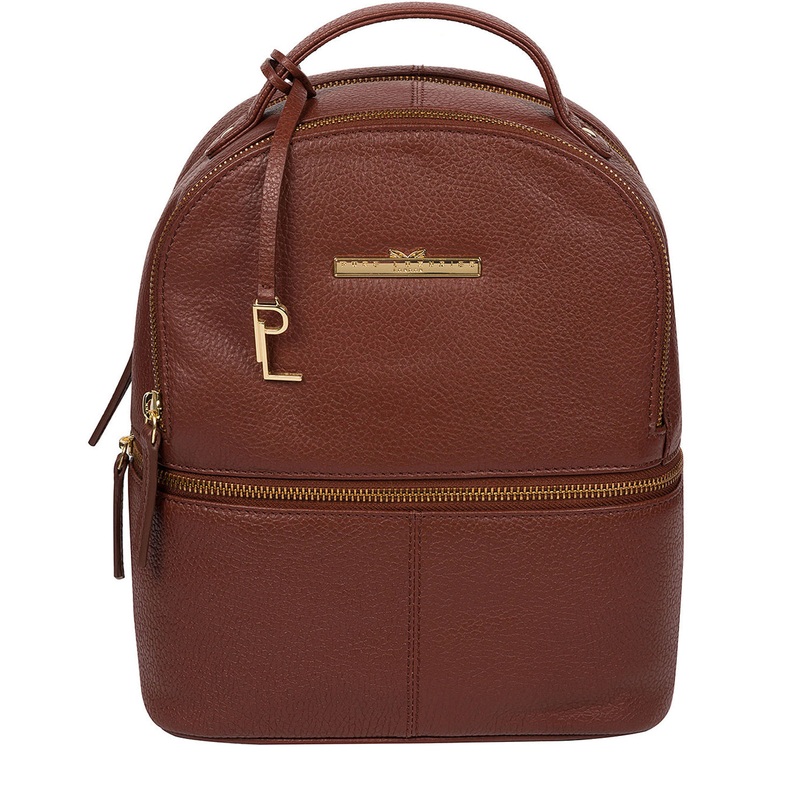 'Hayes' Chestnut Leather Backpack