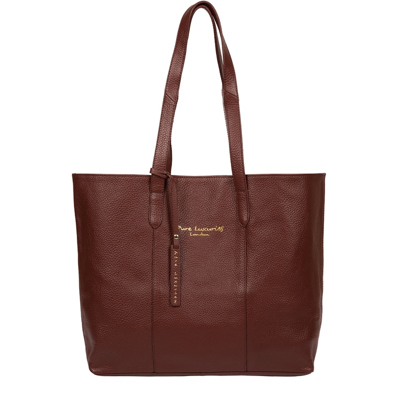 'Hedda' Cognac Leather Tote Bag