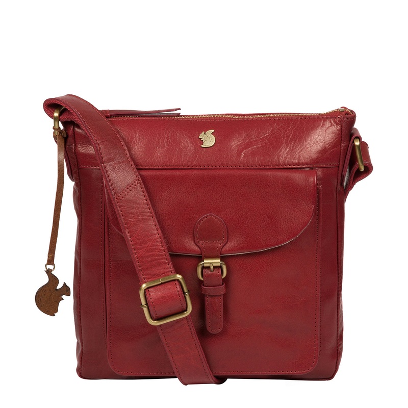 'Josephine' Chilli Pepper Leather Shoulder Bag