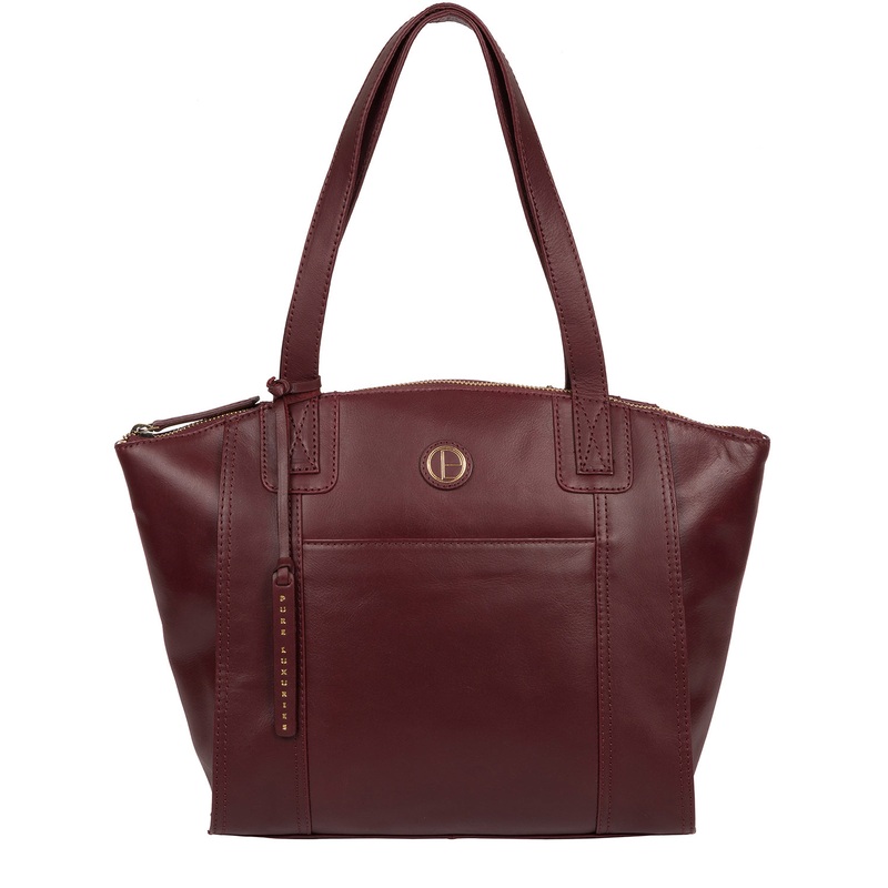 'Jura' Burgundy Leather Handbag