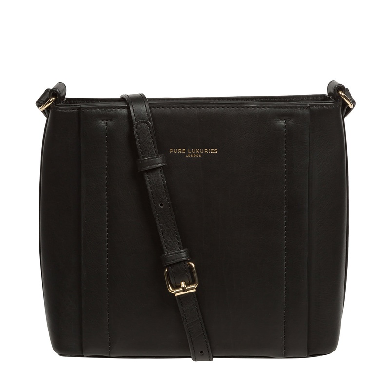 'Kali' Black Nappa Leather Cross Body Bag