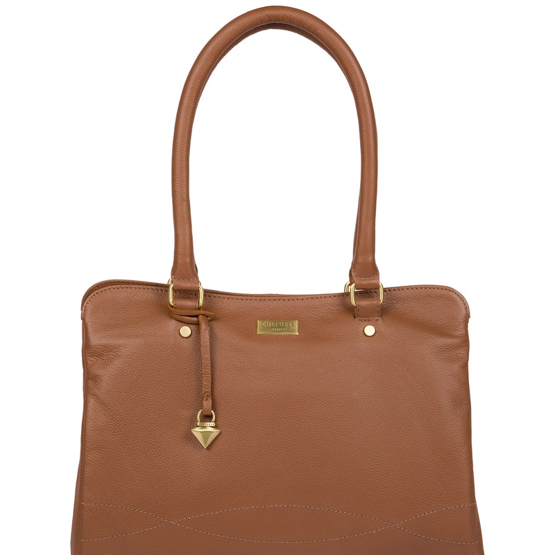 'Kiona' Tan Leather Handbag