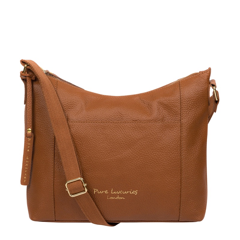 'Lachele' Tan Leather Shoulder Bag