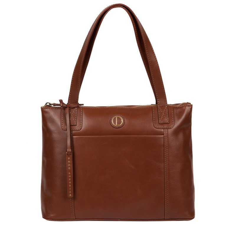 'Newark' Vintage Cognac Leather Handbag