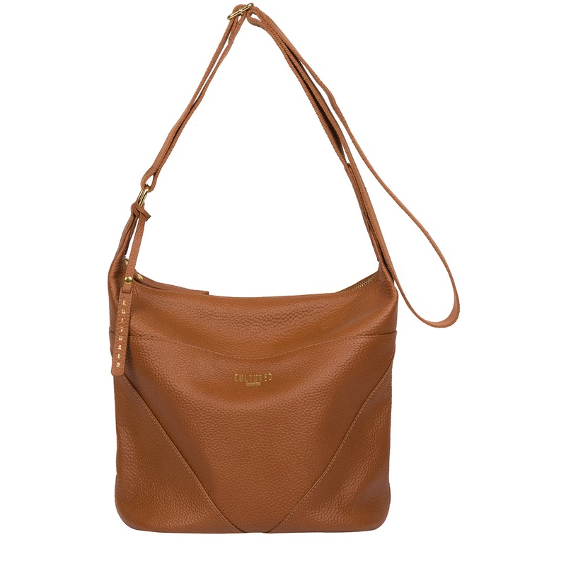 'Olsen' Tan Leather Shoulder Bag