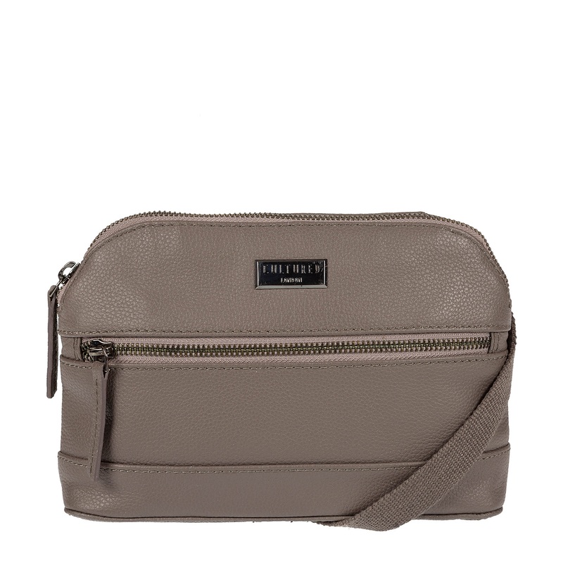'Parma' Grey Small Leather Cross-Body Bag