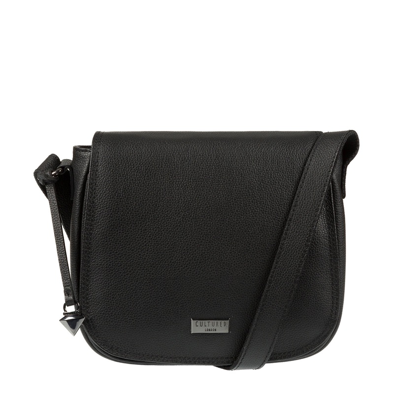 'Pollencia' Black Leather Bag