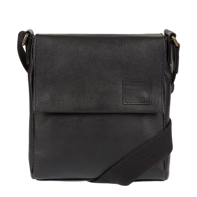 'Ranger' Black Leather Cross Body Bag