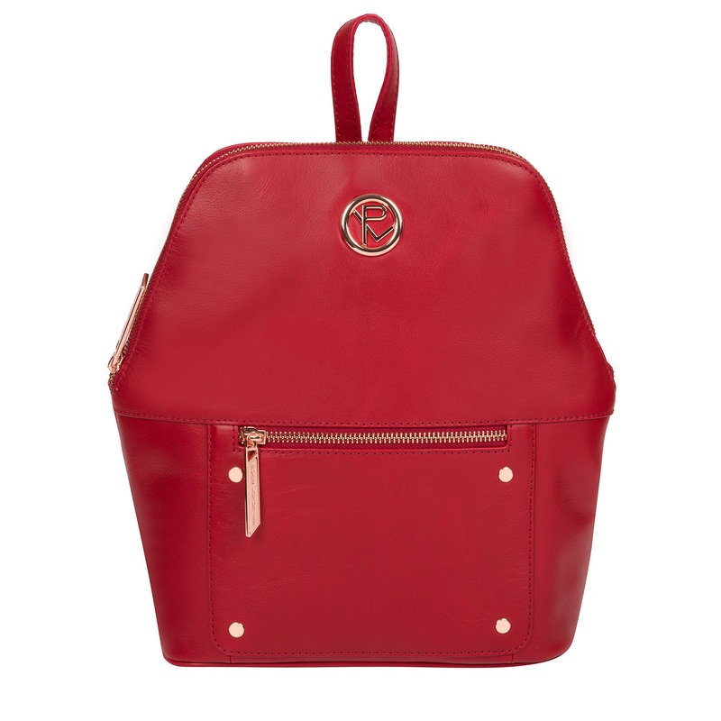 'Rubens' Cherry Leather Backpack