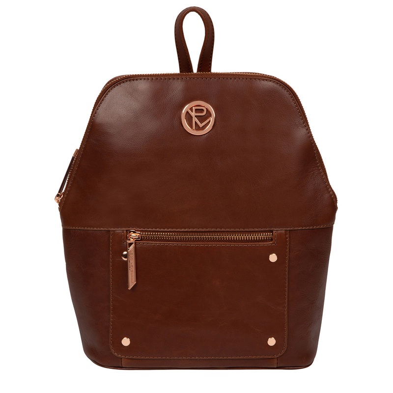 'Rubens' Cognac Leather Backpack