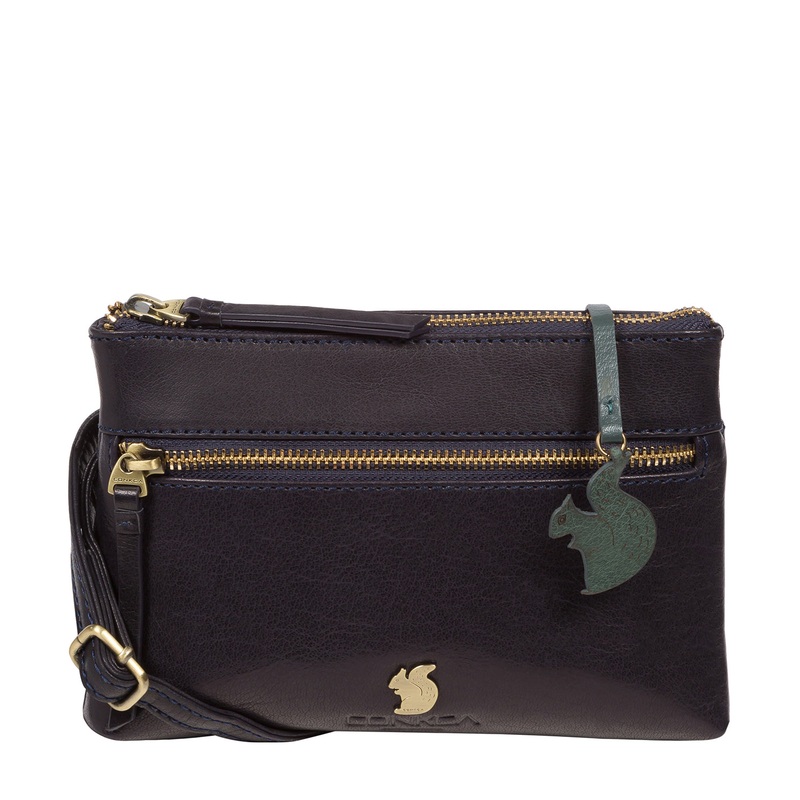 'Sweetie' Navy Leather Cross Body Bag