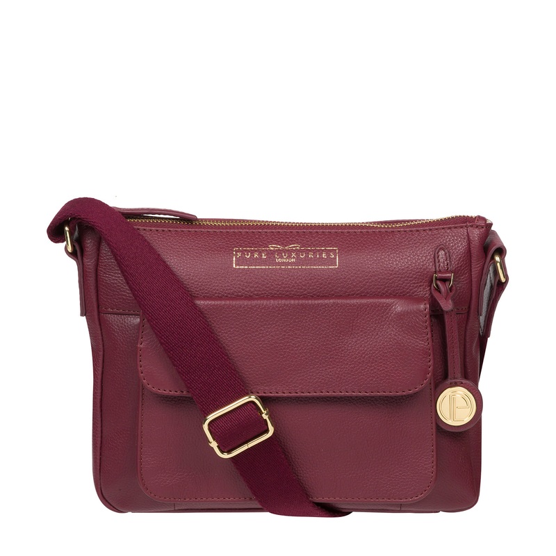 'Tindall' Pomegranate Leather Shoulder Bag