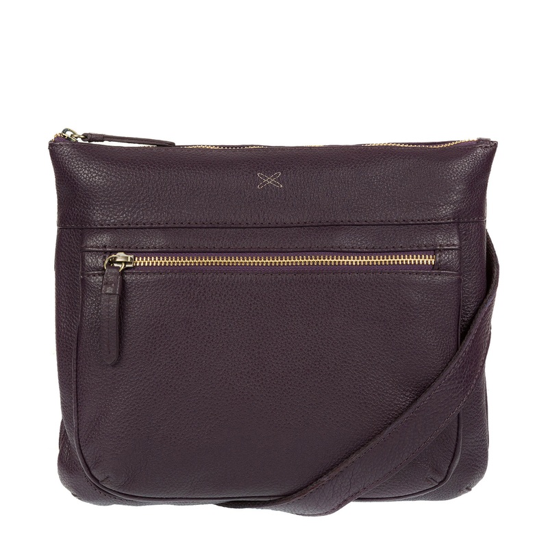 'Victoria' Plum Cross Body Bag