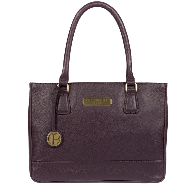 'Welbourne' Plum Leather Handbag