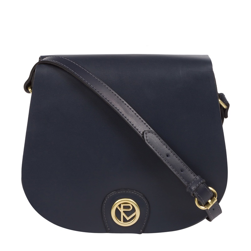 'Ambleside' Navy Leather Cross Body Bag