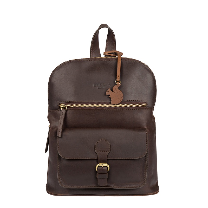 'Grove' Vintage Brown Handcrafted Leather Small Backpack