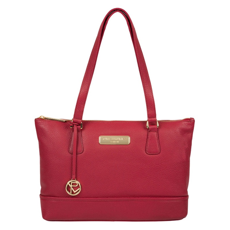 'Keira' Berry Red Leather Handbag
