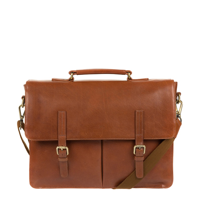 'Lorton' Whiskey Handmade Leather Briefcase
