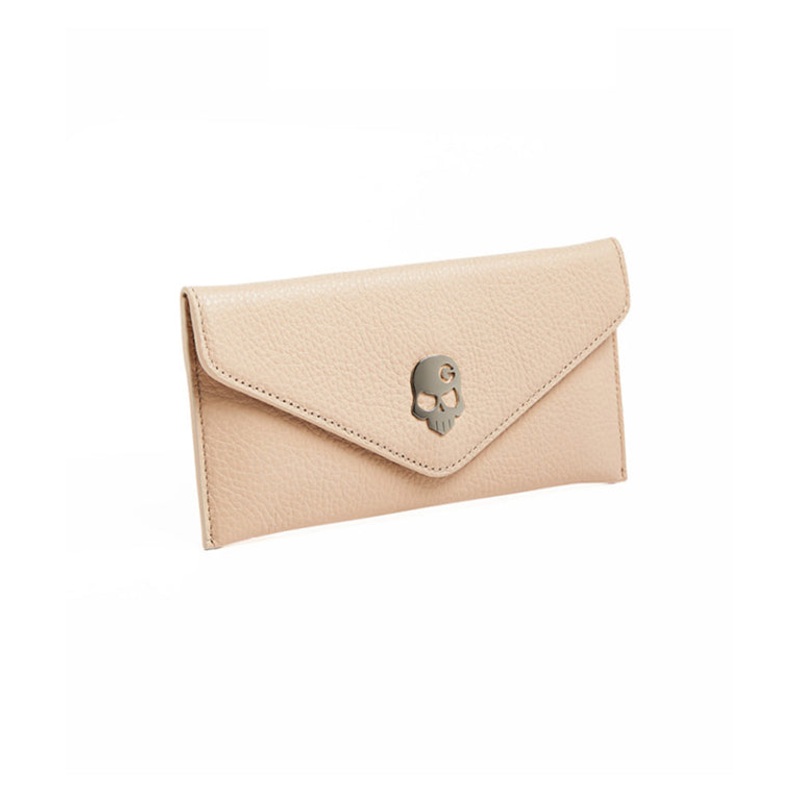 Monster G NEW Italian Genuine Leather Golf & Daily Wallet Beige