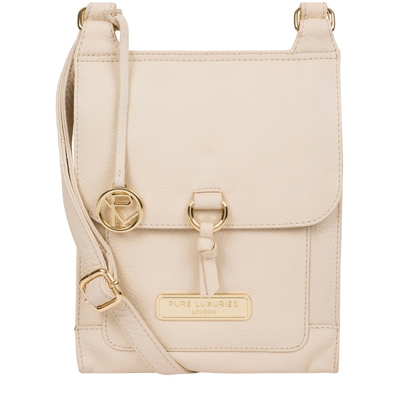 'Naomi' Frappe Leather Cross Body Bag