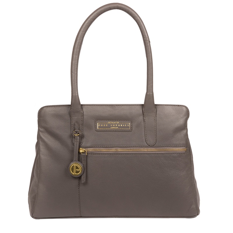 'Regent' Grey Leather Handbag