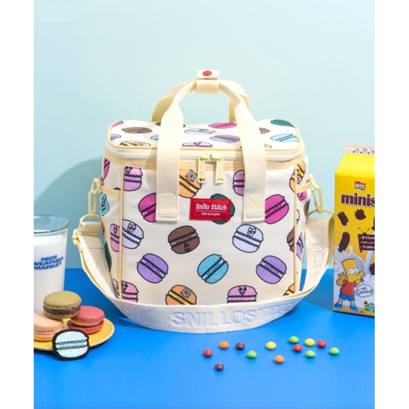 SNILLO STITCH Daily Picnic Cooler Bag Macaron - Ivory