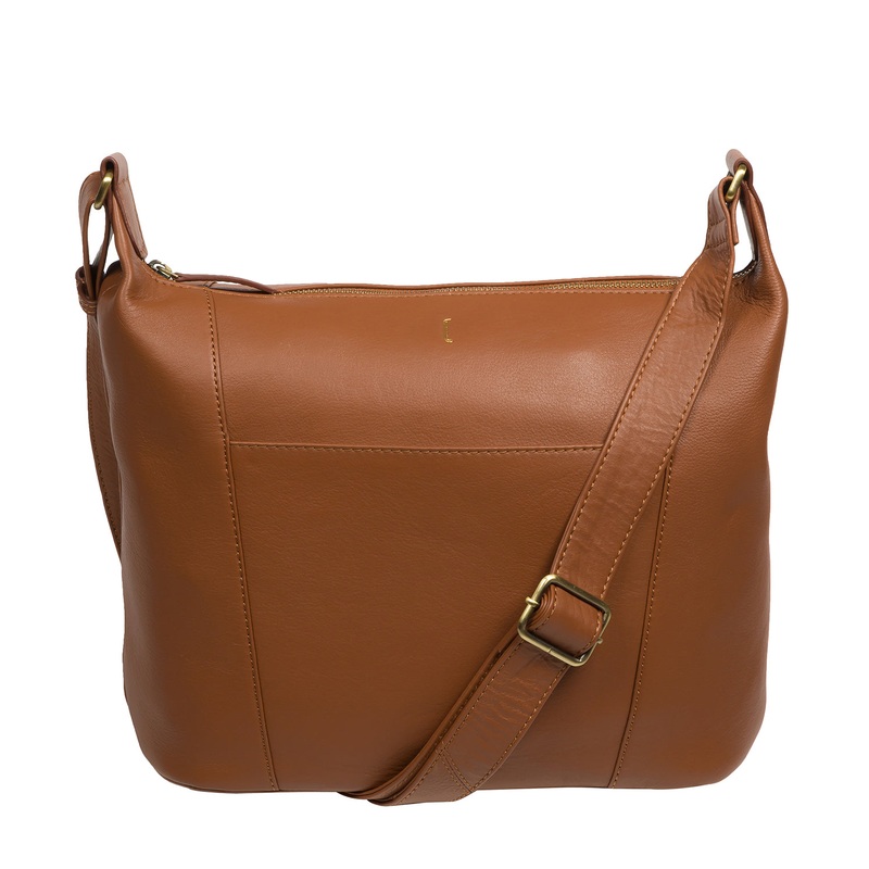 'Talisha' Tan Leather Shoulder Bag
