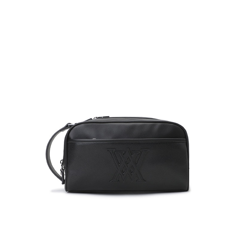 Unisex 3Way Zipper Pouch Bag - Black