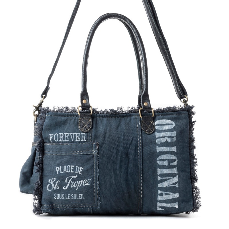 Coastal Steel Upcycled Tote in Blue