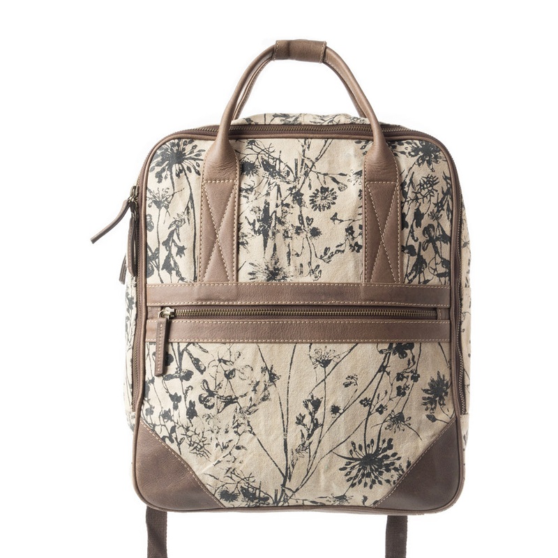 Grasslands Meadow Backpack In Green and Off White