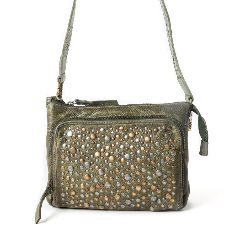 Mossveil Leather Bag in Sage Green