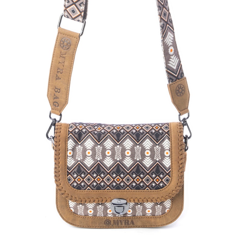 Nuevas Mosaic Crossbody Bag in Desert Brown