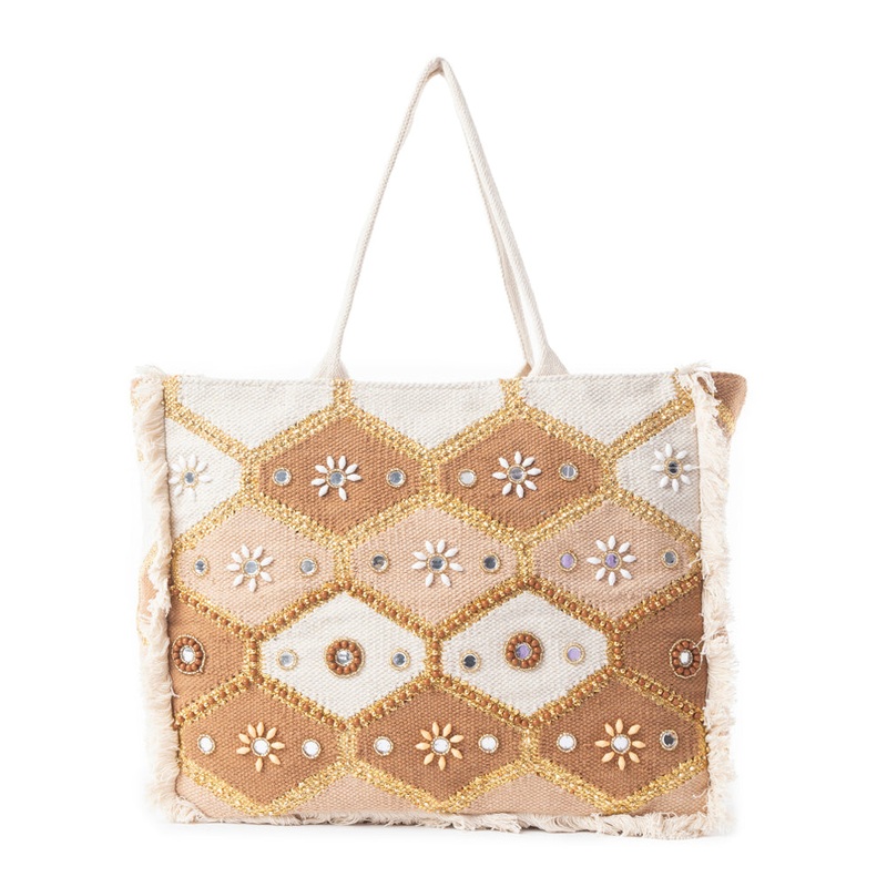 Sonoran Starlight Weekender Bag In Brown & White