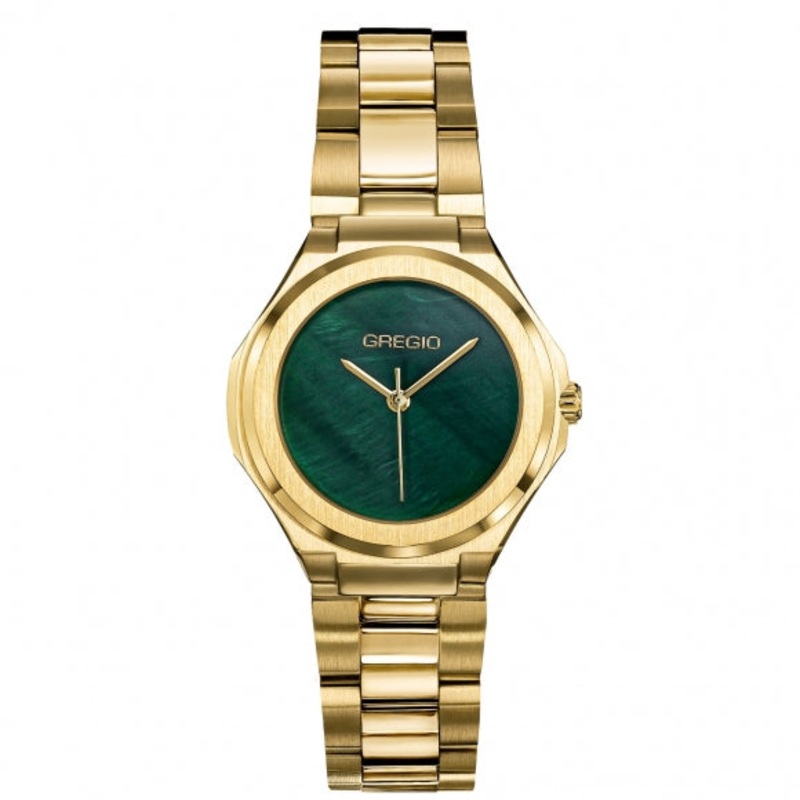 Gregio Adelina Watch Green Face - Gold