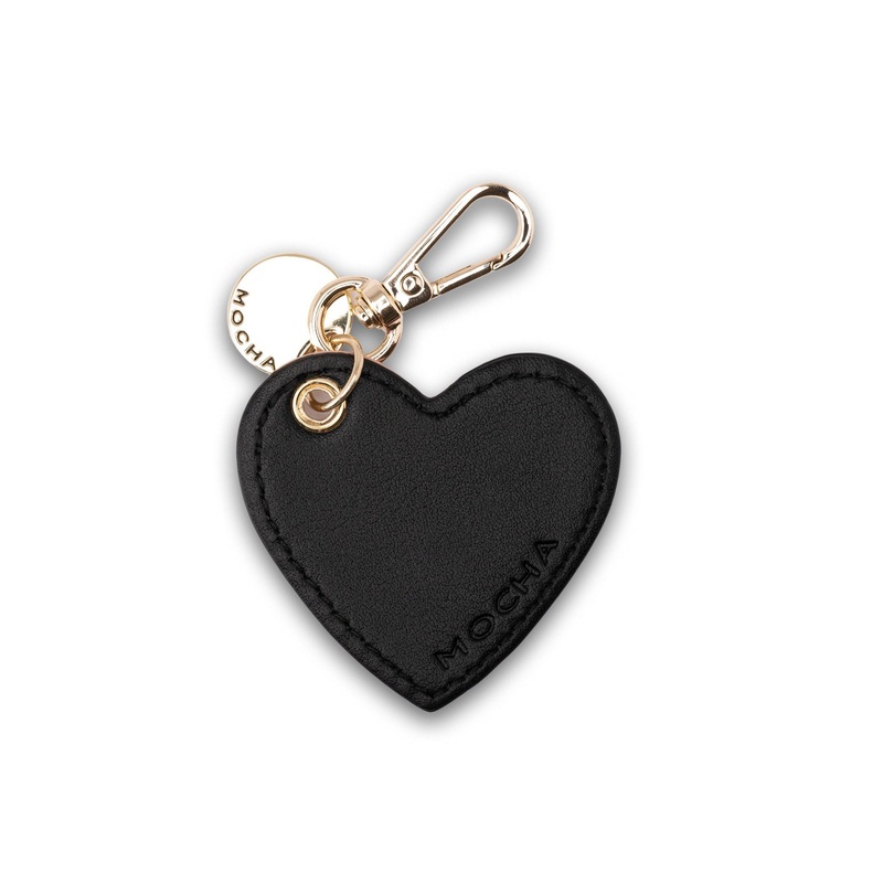 Mocha Arya Heart Key Ring - Black/Blush