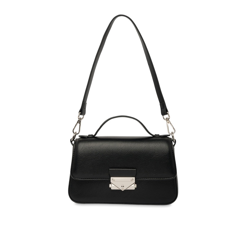 Mocha Brooklyn Messenger Crossbody Bag - Black