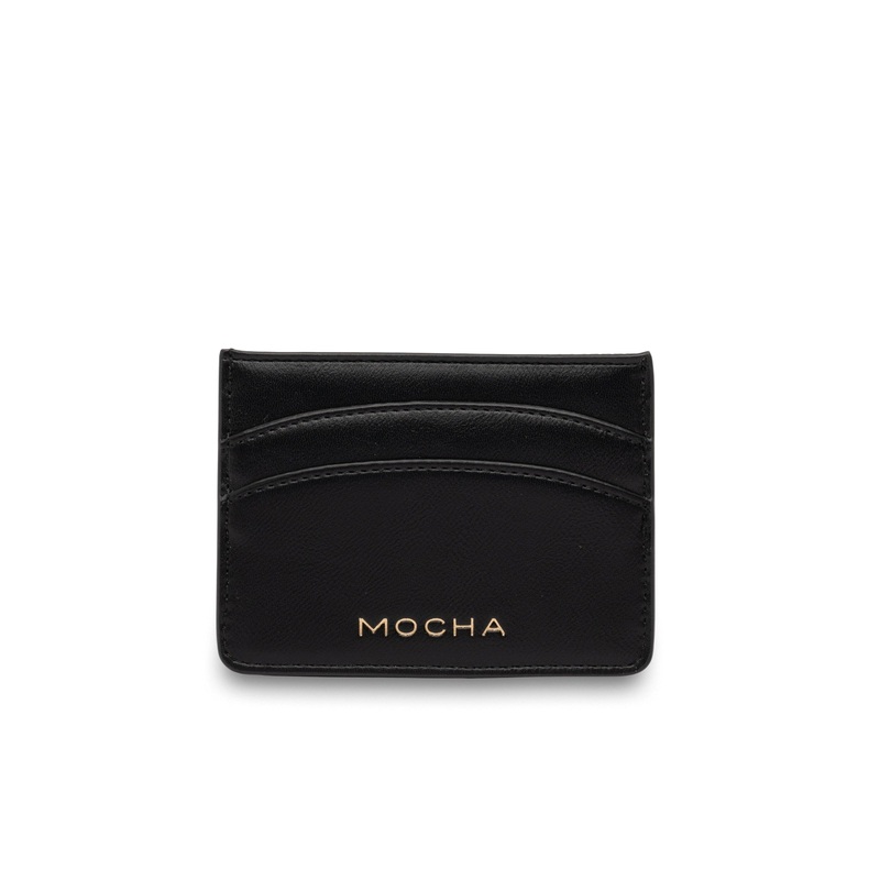 Mocha Claire Simple Cardholder - Black