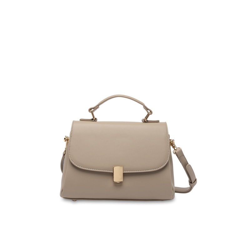 Mocha Cora Top Handle Crossbody Bag - Taupe