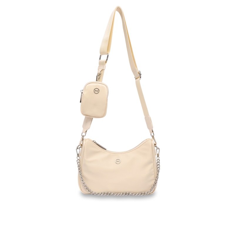Mocha Ebby Crossbody Bag - Cream