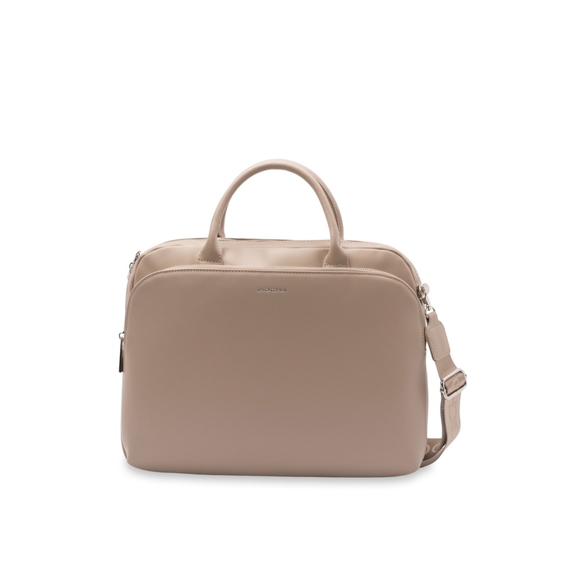 Mocha Medina Work Bag- Almond