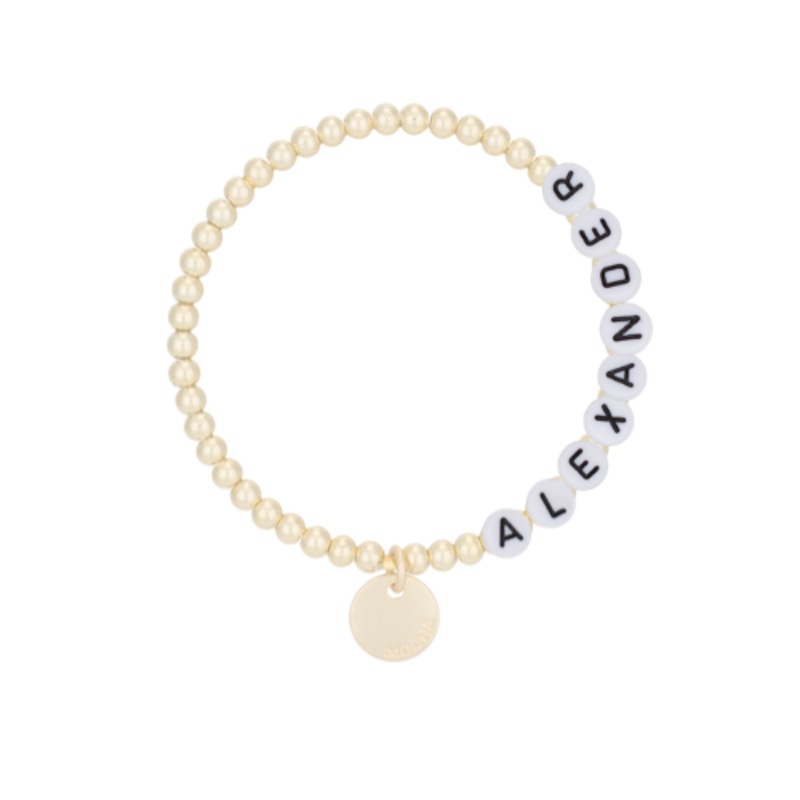 Mocha Name-It Customisable Bracelet 4mm - Gold - Customer's Product with price 39.95 ID CceGyTyq3yMmT4TDp62qESVw