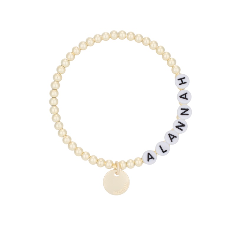 Mocha Name-It Customisable Bracelet 4mm - Gold - Customer's Product with price 39.95 ID -evnAmcGEGkt1HbIx8wCJBYM