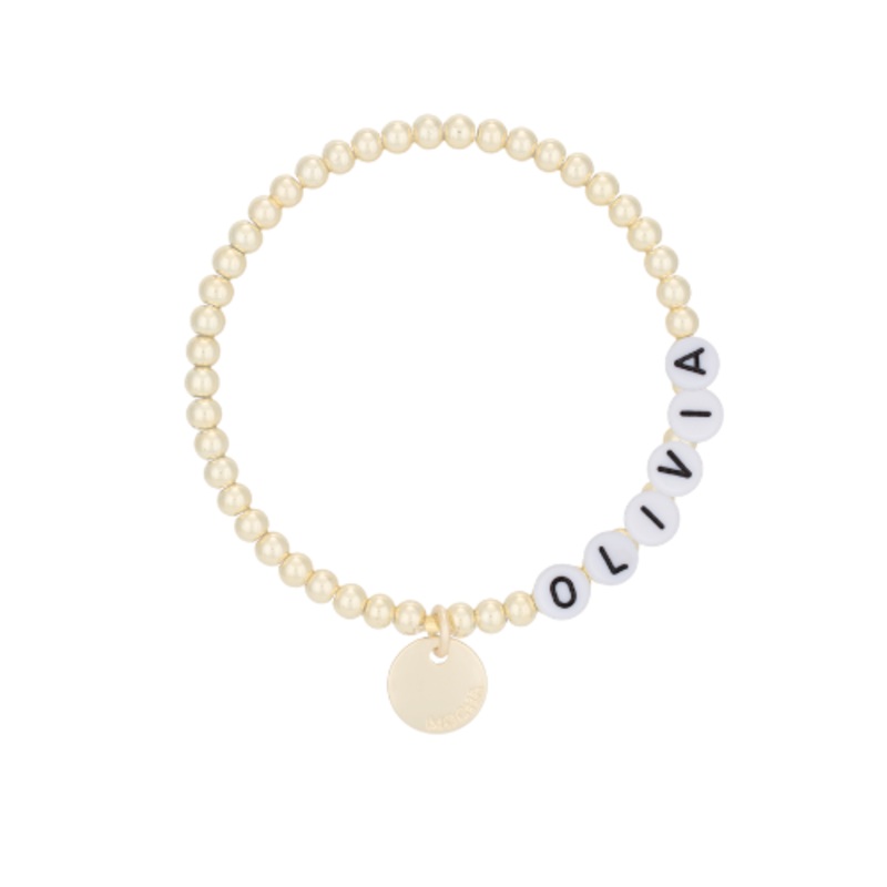 Mocha Name-It Customisable Bracelet 4mm - Gold - Customer's Product with price 39.95 ID Mx2d1emucA5UWRhgXw_L3WEh