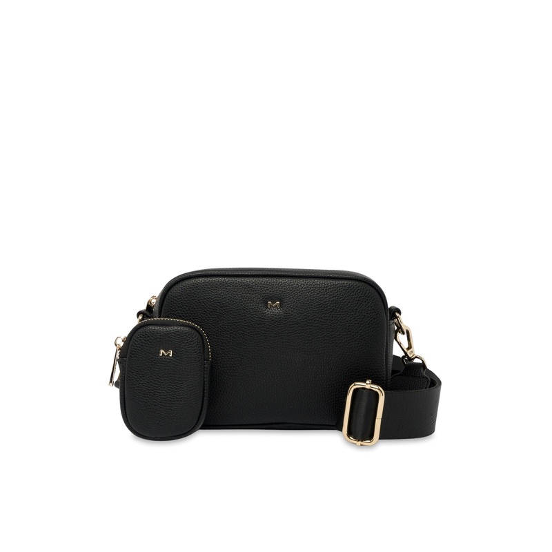 Mocha Parker Boxy Crossbody Bag - Black