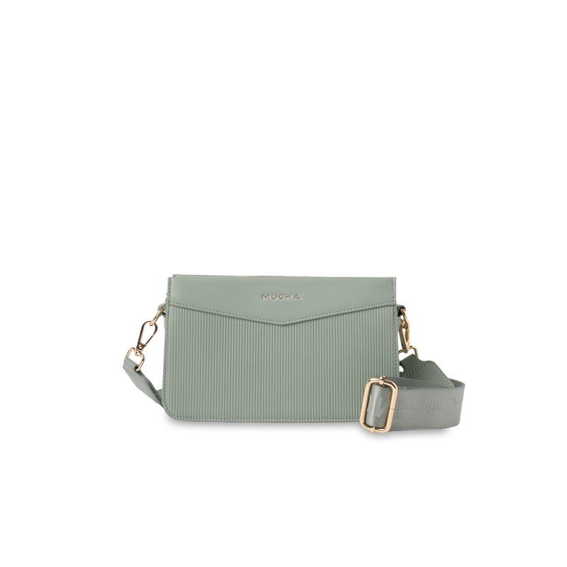 Mocha Penelope Boxy Crossbody - Mint