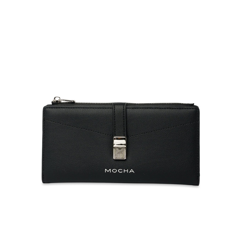 Mocha Piper Long Wallet - Black
