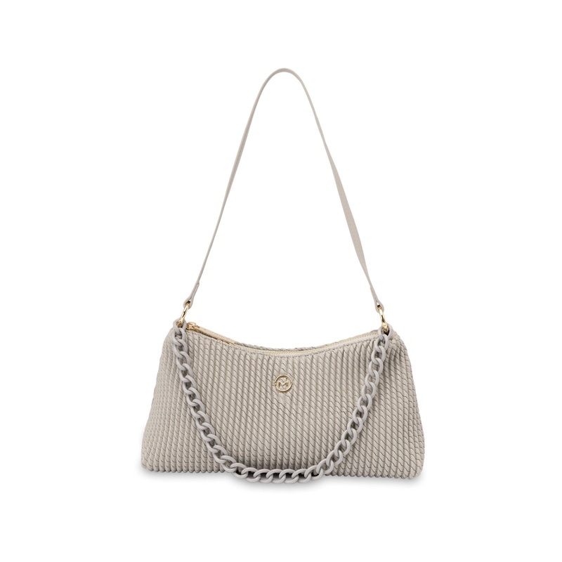 Mocha Serena Crossbody Bag- Light Grey