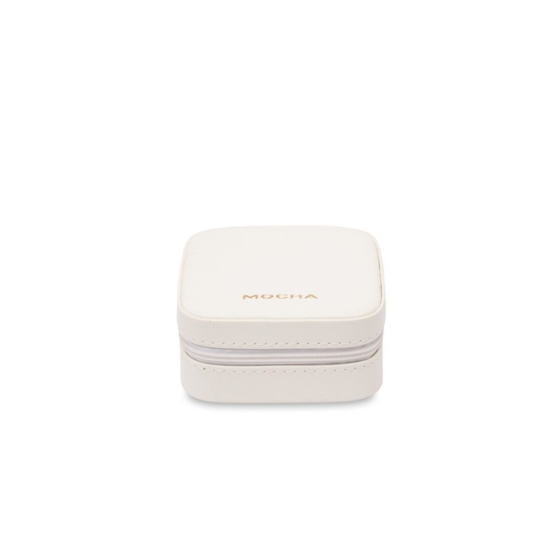 Mocha Signature Square Jewellery Case - Light Grey